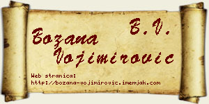 Božana Vojimirović vizit kartica